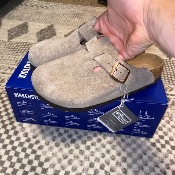 Birkenstock Shoes - NEW Birkenstock Boston taupe suede SIZE 37